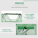 Serra da Giardino con Porte Avvolgibili 180x140x80 cm in Acciaio e PE Verde