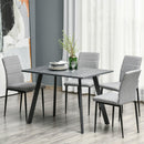 Set 4 Sedie Imbottite 41,5x54,5x87 cm in Tessuto Grigio