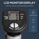 Stepper con Manubrio Regolabile 55x53x118-128 cm Monitor LCD ed Elastici Nero