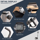 Stepper con Manubrio Regolabile 55x53x118-128 cm Monitor LCD ed Elastici Nero