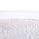 Tavolino Basso Ø40x40,5 cm in Legno e MDF Bianco