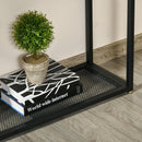 Tavolo Consolle Ingresso 108x28x85 cm in Acciaio e Legno Marrone Rustico