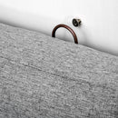 Testiera Letto Matrimoniale 160x7x120 cm in Tessuto Effetto Lino Trapuntata a Bottoni Grigia