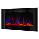 Camino Elettrico da Incasso 54,4x101,6x14 cm Effetto Fiamma 1500W Beverly Nero