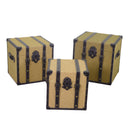 Set 3 Baule in Similpelle intreccio quadro 