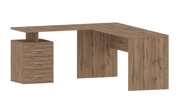 Scrivania Angolare 180/160x60x75cm cm New Selina Quercia Wotan online
