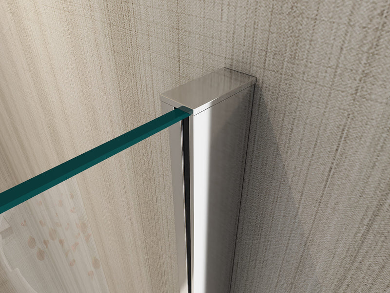 Parete Doccia Walk-In in Cristallo 8mm Trasparente H200cm Varie Misure