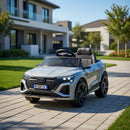 Macchina Elettrica per Bambini 12V Licenza Ufficiale Audi SQ8 E-Tron con Telecomando e Sedile Pelle Grigio