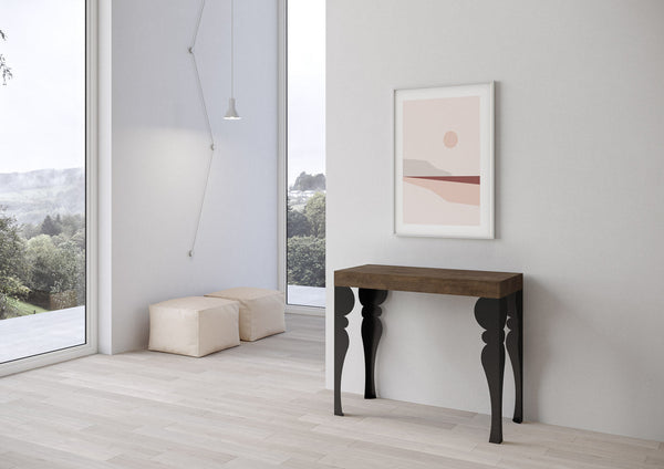 Consolle Allungabile 90-300x40x77 cm in Nobilitato Marrone online