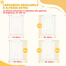 Cancelletto di Sicurezza con 2 Estensioni 76-104 cm Cancelletto Alto 106 cm Bianco   