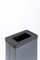Pattumiera Alta 54L Interno Esterno Keter Verto Recycle 43,5x26,5x68,7 cm con Bordo Copri Sacco in Plastica Blu Perla      