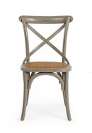 Sedia Cross Grigio Scuro in Legno