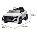 Macchina Elettrica per Bambini 12V Licenza Ufficiale Audi SQ8 E-Tron con Telecomando e Sedile Pelle Bianco