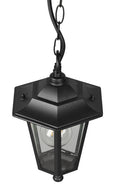 Lampada a Sospensione da Esterno Attacco E27 in Alluminio Nero Opaco