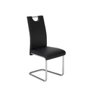 Sedia in Similpelle 42,5x49,5x98cm TFT Nera Cromo