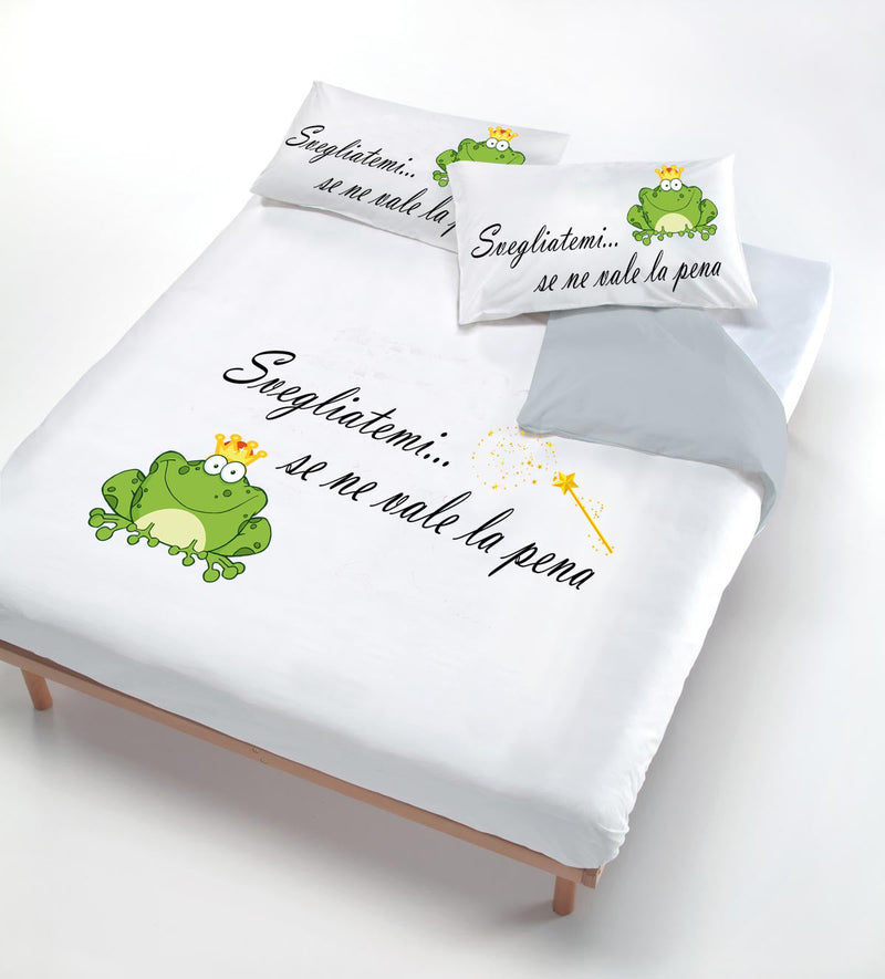 Copripiumino con Stampa sul Sacco e Federe Svegliatemi
