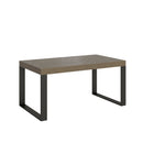 Tavolo Allungabile 160-420x90x77 cm Tecno Premium Tortora Telaio Antracite 