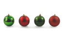 Set 27 Palline Decorative Ø8 cm per Albero di Natale Soriani Verde e Rosse