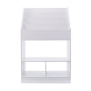 Libreria Montessori per Bambini 63x30x100 cm 4 Ripiani in MDF e Truciolato Bianca