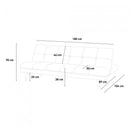 Divano Letto Clic Clac 180x89x78 cm in Poliestere Rosa