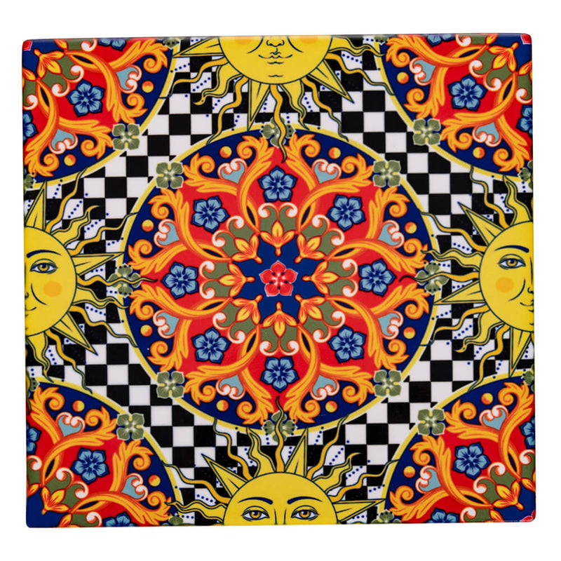 Sottopentola Quadrato Ø16 cm in Ceramica VdE Tivoli 1996 Italian Beauty