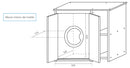 Coprilavatrice da Esterno in PVC 95x60x94 cm 2 Ante con Ripiani Laterali Laundry Bianco