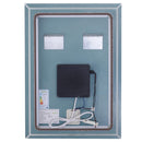 Specchio da Bagno con Illuminazione a LED e Interruttore Touch in Vetro e Alluminio 50x3x70 cm 