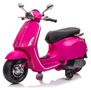 Moto Elettrica per Bambini Licenza Ufficiale Piaggio Vespa Sprint 12V con Rotelle Luci e Suoni Rosa
