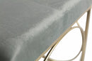 Sgabello Quadrato 40x40x46 cm in Ferro e Velluto Soriani Grigio