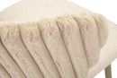 Sgabello Bar Alaska B Crema Set 2 Pz 55x58x106 cm in Compensato e Spugna e Ferro e Poliestere Crema      