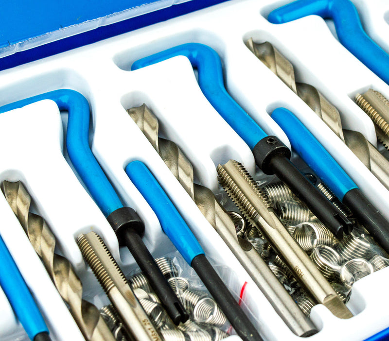 Kit riparazione filetti 131 pz elicoidi maschi ripristina filettature