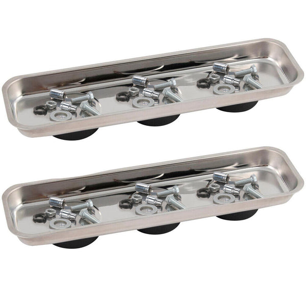 prezzo Set 2 Vassoi Vaschetta 23x7cm Piatto Magnetico Porta Minuteria Viti Bulloni  Kinzo