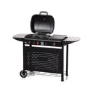 Barbecue a Gas Cheffo a 3 Fuochi Accensione Piezoelettrica 130,5x50,5x93 cm Potenza 8,5 kW in Acciaio Nero      
