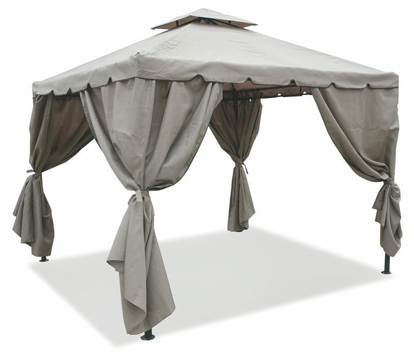 Gazebo da Giardino in Metallo 3x3m Soriani Tangeri Tortora sconto
