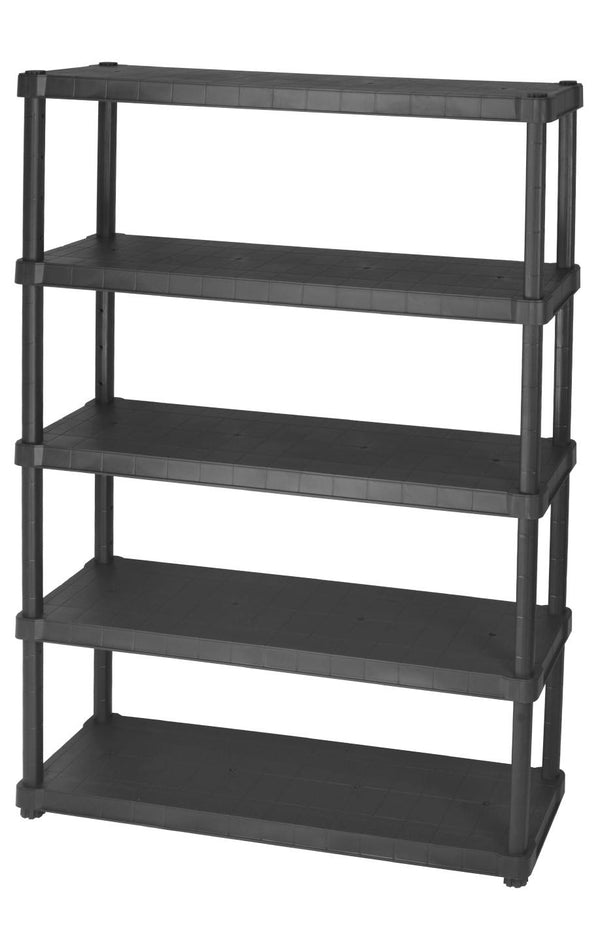 sconto Scaffale 5 Ripiani 40x120x188 cm in Resina Nero