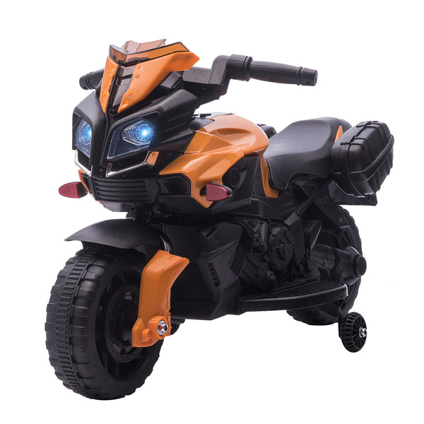 Moto Elettrica per Bambini 6V con Fari e Clacson Arancio prezzo