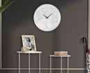 Orologio da Muro Bianco Tree Ø55x4,5 cm in Ferro MDF e Specchio Bianco