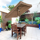 Ombrellone da Giardino 2x2 m Palo Ø28 mm in Matallo e Poliestere Marrone