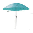 Ombrellone da Giardino Ø240xH236 cm Atlanta azzurro
