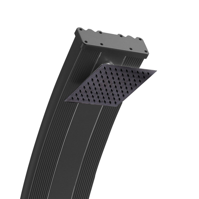 Doccia Solare da Giardino 30L Miscelatore e Lavapiedi Sined Lea Nera