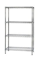 Scaffale 4 Ripiani 90x45x160 cm in Metallo Cromato Tosini