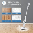 Scopa a Vapore Elettrica 1330W Serbatoio 450ml Bianco