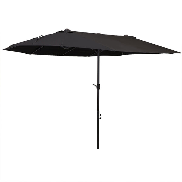 prezzo Ombrellone da Giardino Doppio 460x270x240 cm in Acciaio e Poliestere Nero