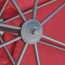 Ombrellone da Giardino Decentrato 2,45x2,45m con Rotazione 360° Rosso Scuro