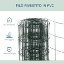 Rete Metallica da Giardino per Recinzioni 1000x61 cm Rivestimento in PVC Verde