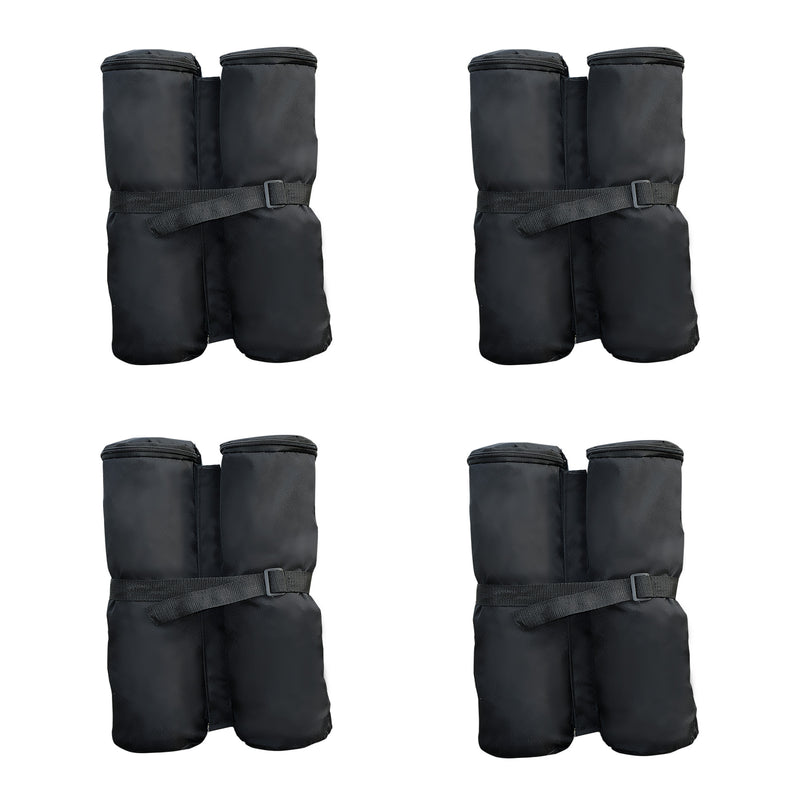 Set 4 Piedistalli Zavorra per Ancoraggio Gazebo con chiusura a Velcro Nero