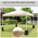 Set 4 Piedistalli Zavorra per Ancoraggio Gazebo con chiusura a Velcro Nero