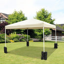 Set 4 Piedistalli Zavorra per Ancoraggio Gazebo con chiusura a Velcro Nero