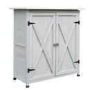 Casetta Box da Giardino Porta Utensili 110x55x117 cm in Legno di Abete Impermeabile Grigio