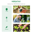 Mini Serra da Giardino con 2 Finestre 119x60x60 cm Copertura PVC Anti-UV Bianco